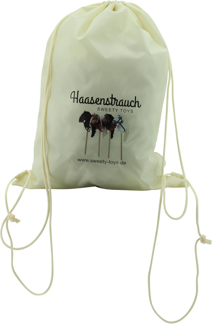 Sweety Toys Hobbyhorse Steckenpferd weiss geeigent für Hobbyhorsing & Transportbeutel Turnbeutel