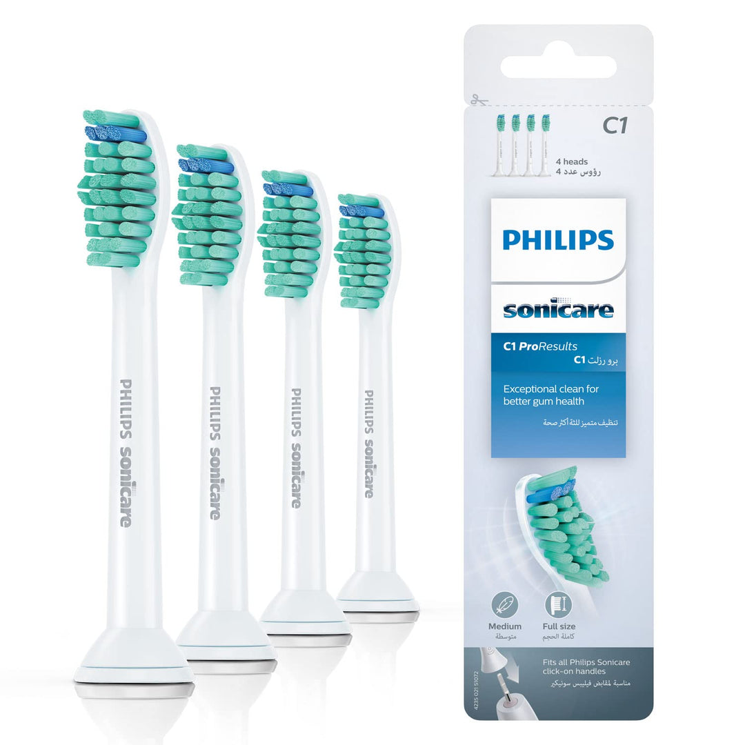 Philips Sonicare Original ProResults Standard Schallzahnbürstenköpfe - 4er-Pack in Weiss (Modell HX6