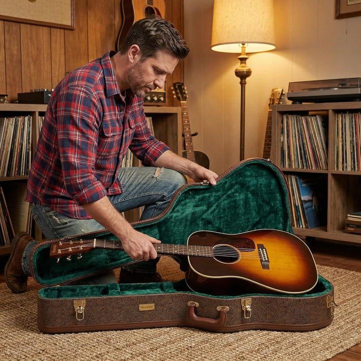Crossrock Designer Serie – Universelles Holzetui für Gibson Acoustic J45 und Martin Dreadnought Gita
