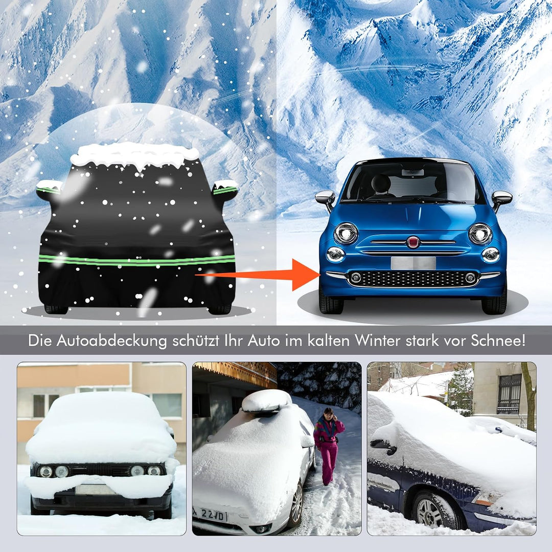 MaxAwe Autoabdeckung Wasserdicht für FIAT 2007–2024 500/500C/500E/Abarth 500, 210D Vollgarage Autopl