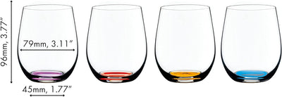 Riedel 5414/88 Happy O Weinglas, mehrfarbig, 4 Stück Modern, Modern