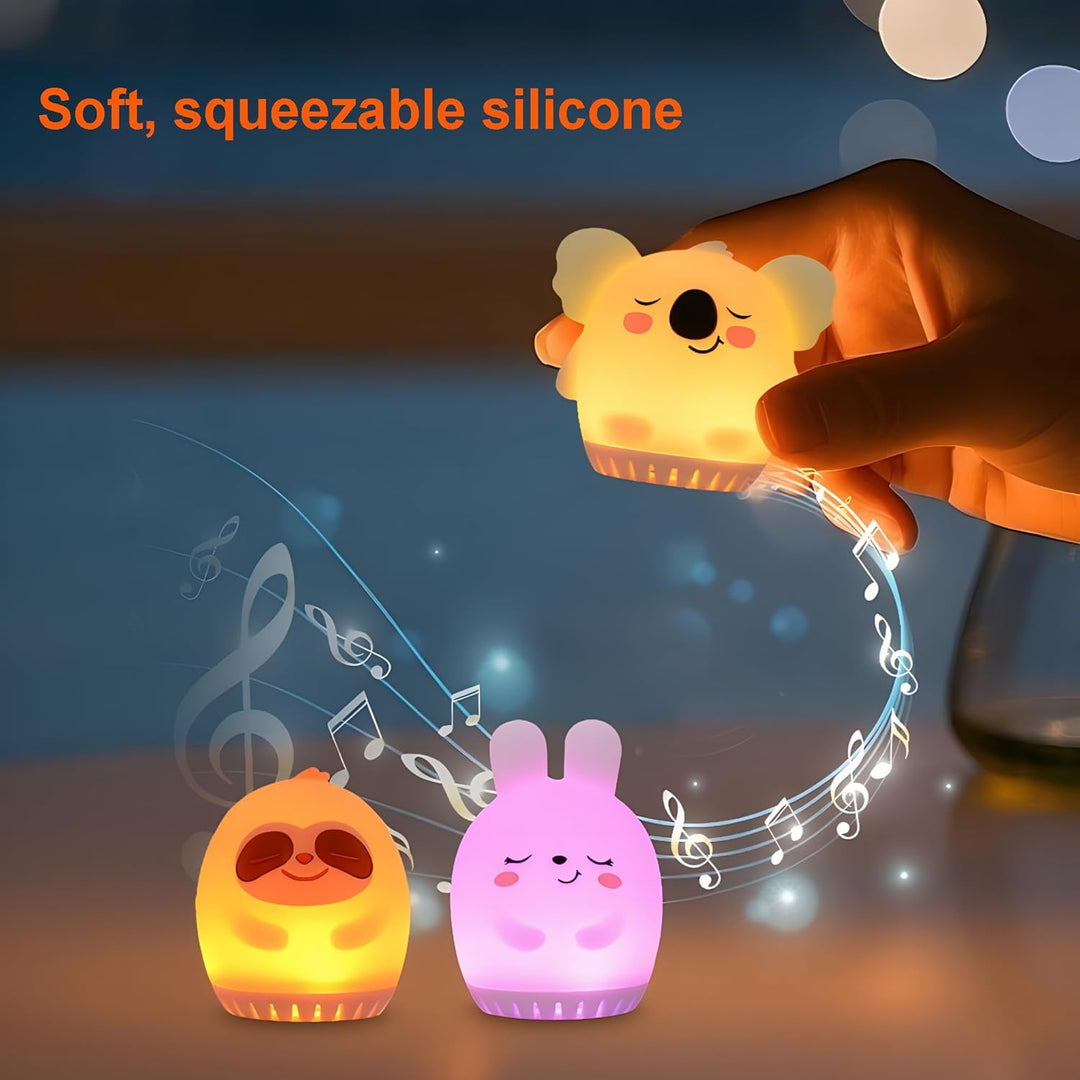 Weiches Silikon-Nachtlicht für Kinder – LED-Lampe mit weissem Rauschen und entspannenden Geräuschen