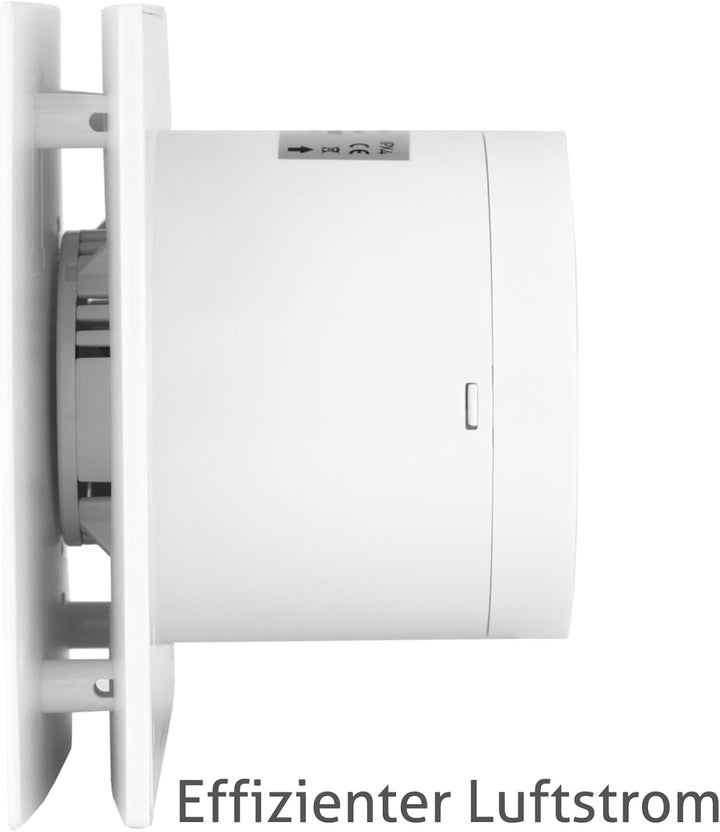 Turbionaire Arte 100 TW Bad Ventilator Timer 100mm Weiss für die Evakuierung Standard für Bad, Küche