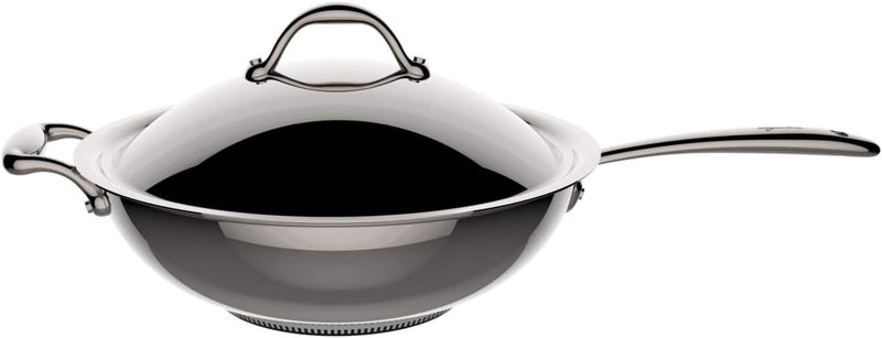 Lagostina Accademia Lagofusion Wok + Deckel aus Edelstahl 18/10, Ø 30 cm, 5 L, Topf für Induktion, G