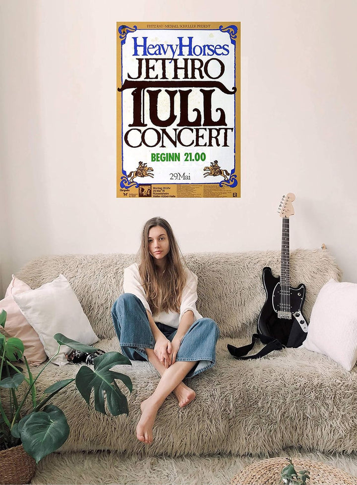 Jethro Tull - Heavy Horses, Rüsselsheim 1978 » Konzertplakat/Premium Poster | Live Konzert Veranstal