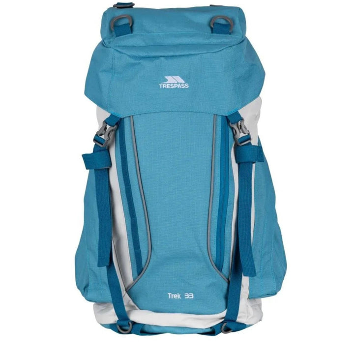 Trespass Trek 33, Rucksack 33 Liter mit eingebauter Regenhülle Einheitsgrösse Storm Blue/Soft Stone,