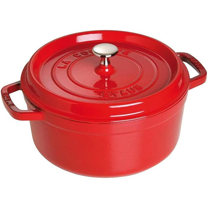 STAUB Gusseisen Bräter/Cocotte, Rund 26 cm, 5 L, Aromaregen Funktion, Für alle Herdarten geeignet, K