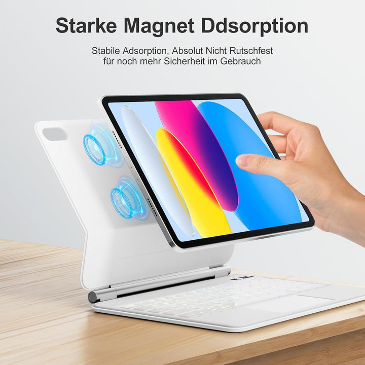 Magnetische Tastatur Hülle für 11 Generation 2025 A16 11 Zoll, iPad 10 Generation 10,9 Zoll, Tastatu