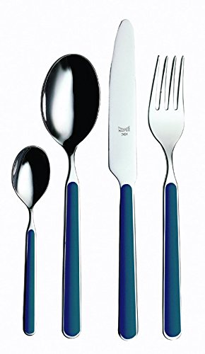 Mepra SPA 10B622024 Besteckgarnitur, Design Millenium, Blau, 24-teilig Blau 24 Stück, Set, Blau 24 S