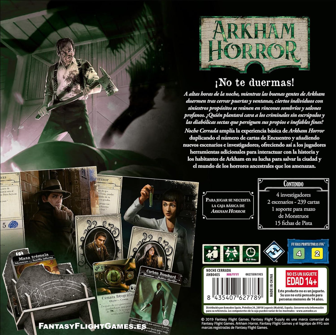 Fantasy Flight Games - Arkham Horror - Geschlossenes Nacht, Farbe (AHB04ES)