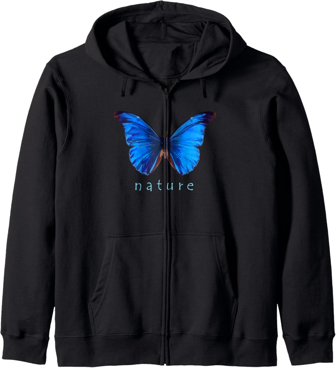 Blue Butterfly Angelic Nature Spirits Devas Kapuzenjacke