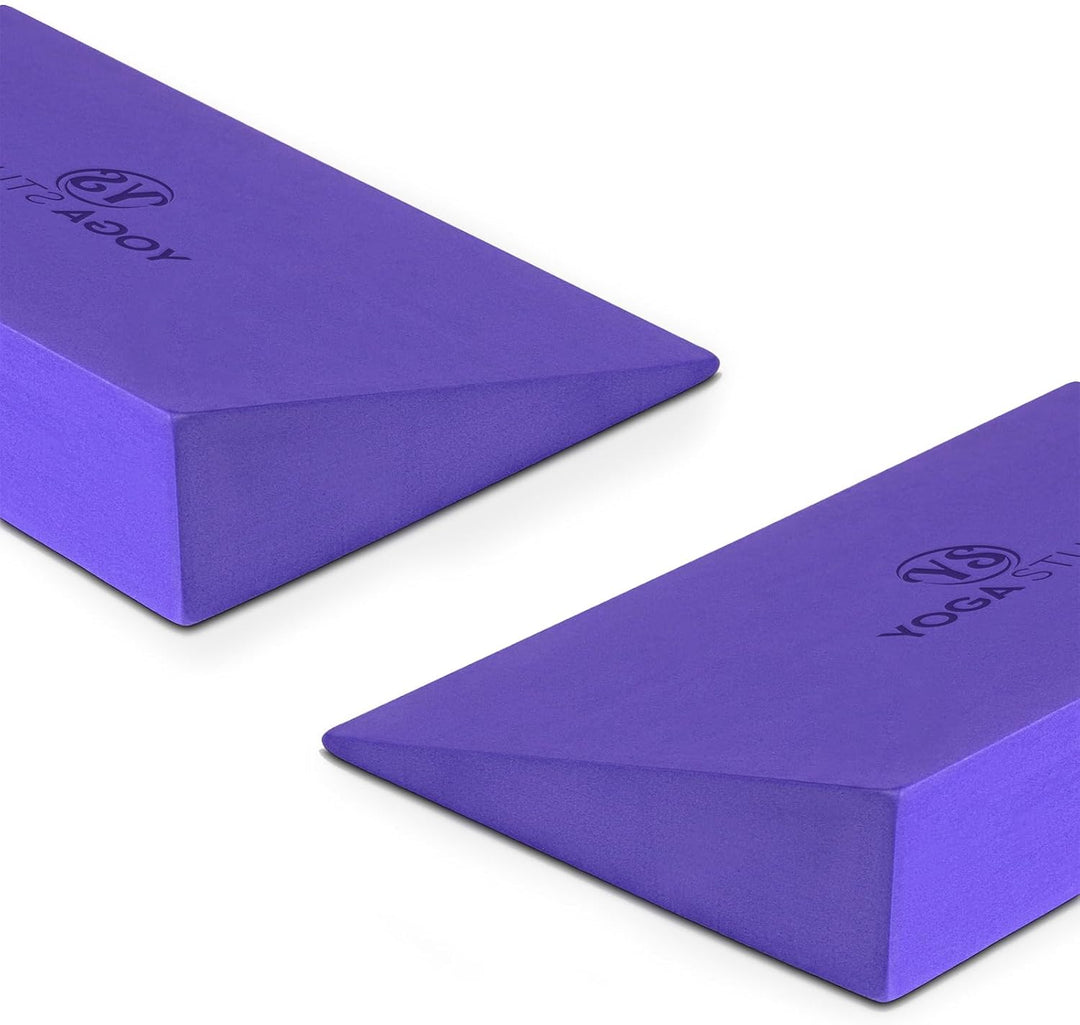 Yoga Studio EVA-Yoga-Keilblöcke, 2 Stück, Schrägbrett, Wadendehner, leichter EVA-Schaum, Mini-Halbke