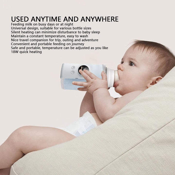 Haofy USB-Baby-Flaschenwärmer Stille 18W Schnelle Heizung mit Konstanter Temperatur Tragbarer Milchw