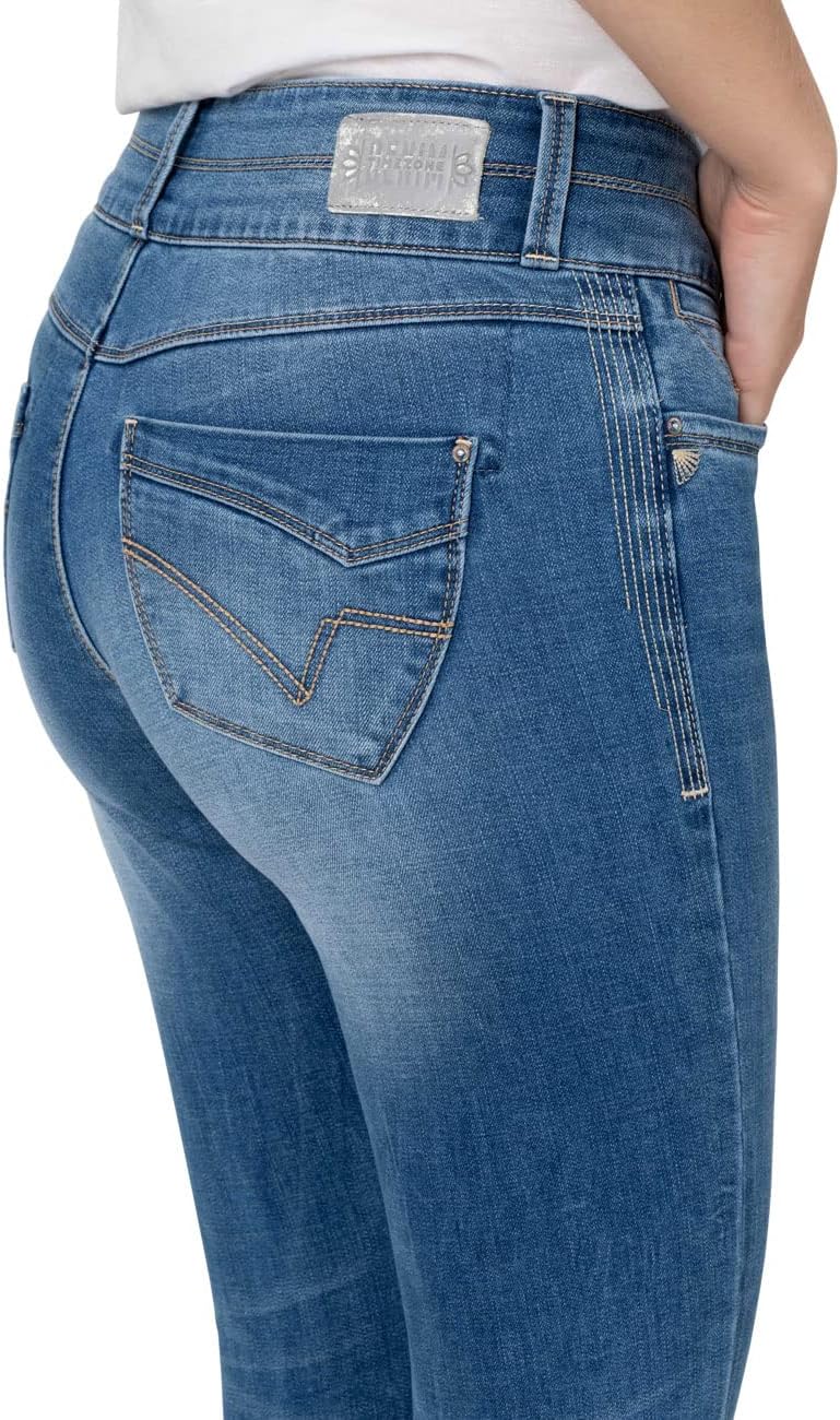 Timezone Damen Slim EnyaTZ Womenshape 26W / 34L Smurf Blue Wash, 26W / 34L Smurf Blue Wash