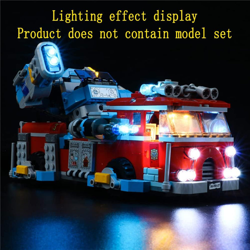 GEAMENT LED Licht-Set Kompatibel mit Lego Phantom Feuerwehrauto 3000 (Phantom Fire Truck 3000) - Bel