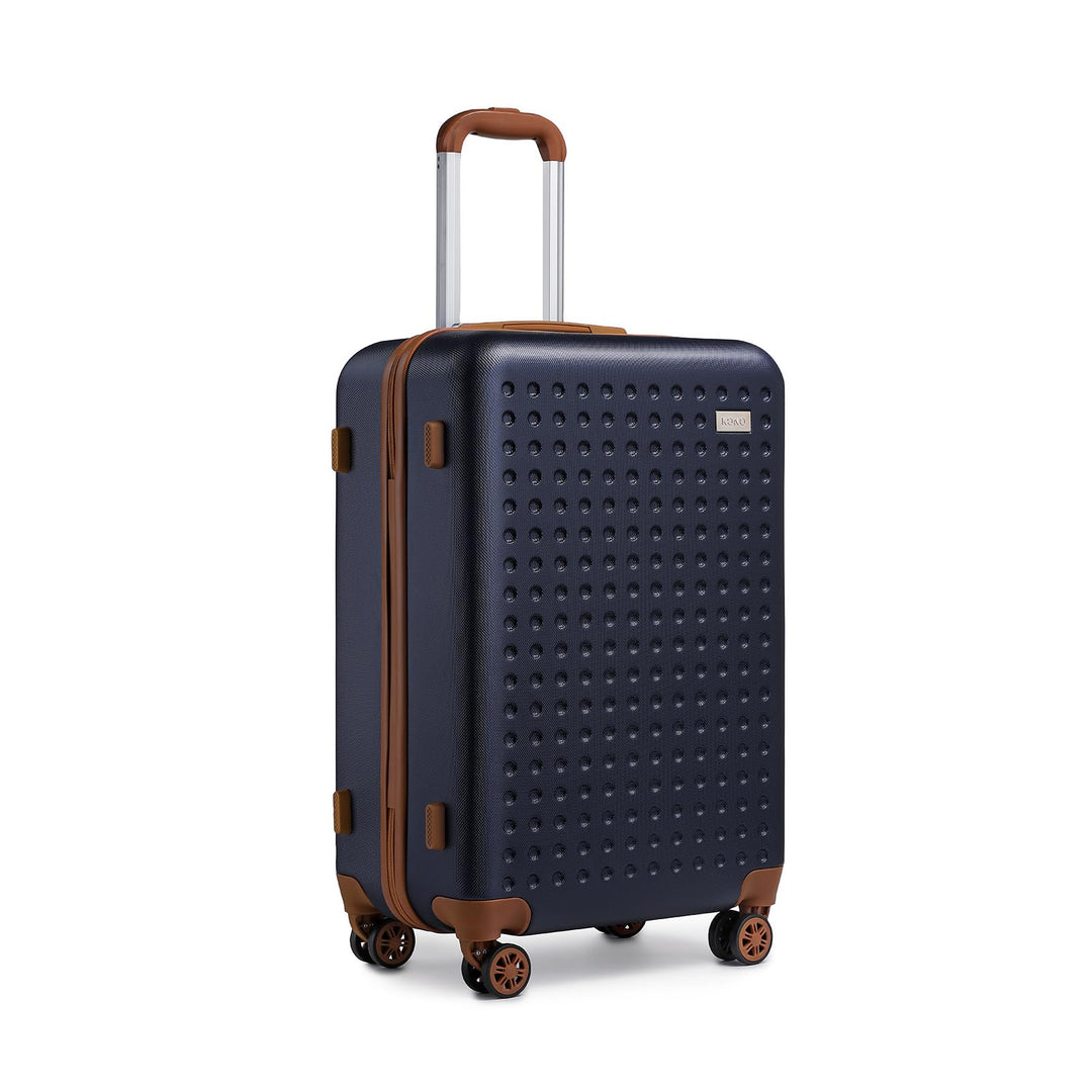 KONO Koffer Trolley Gross Hartschalenkoffer Reisekoffer von ABS Hartschalen Handgepäck mit 4 Spinner