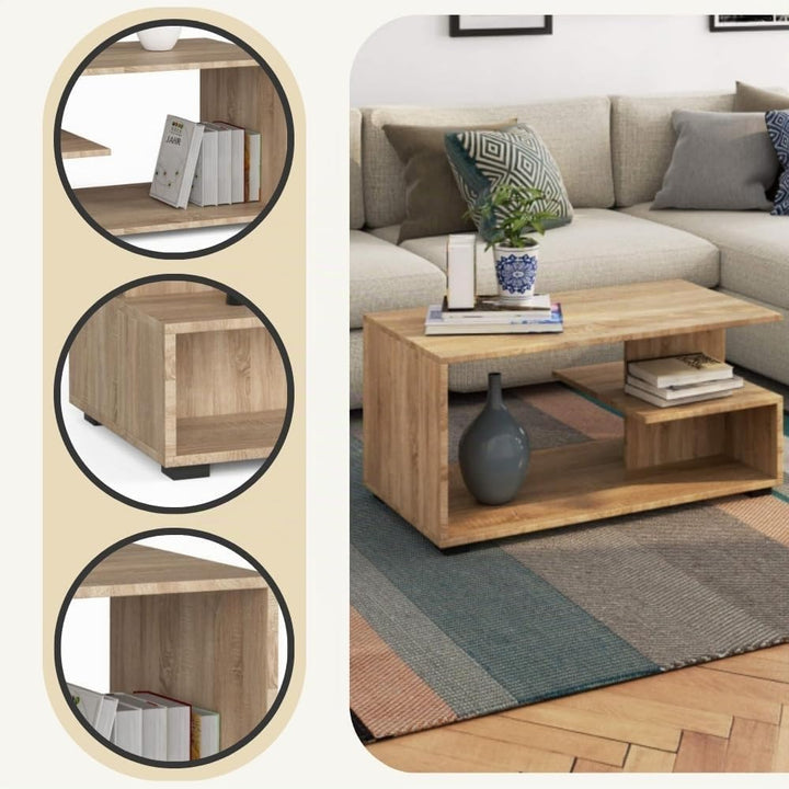 AKORD Couchtisch Holz | Pin 90x45x51cm| Schrank für Wohnzimmer | Schlafzimmer Schrank | Minimalistis