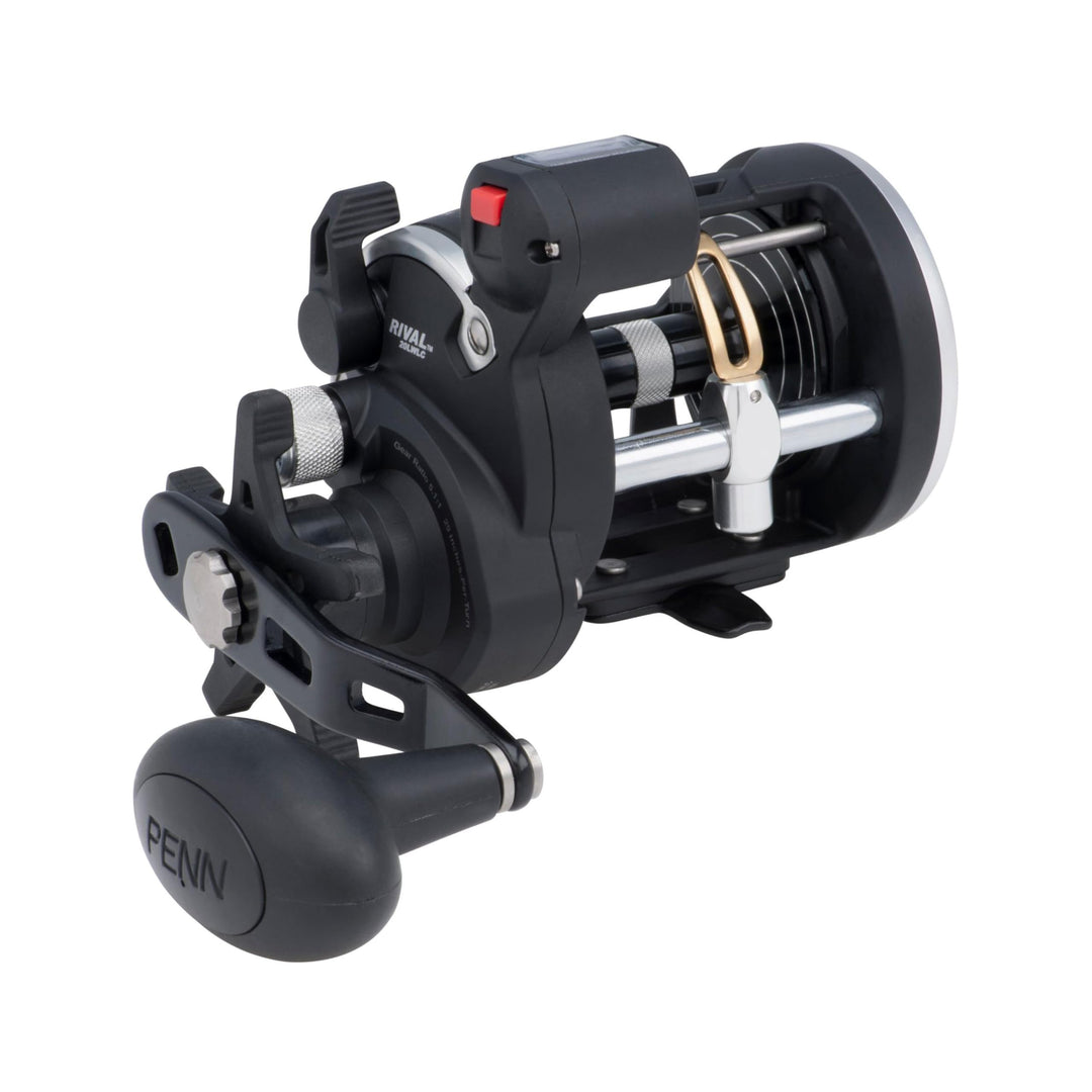 PENN Rival Level Wind Multirolle für Boote und Kajaks – Hochleistungs-Salzwasserrolle für Dorsch, Ba