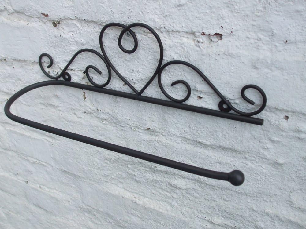 Wandhalter, Handtuchstange, Wandhandtuchhalter, Eisen, Küchenrollenhalter, Landhaus