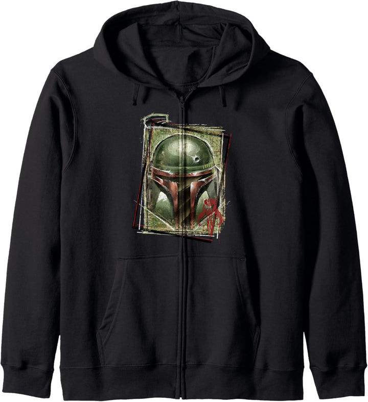 Star Wars Boba Fett Sketchy Box Up Kapuzenjacke