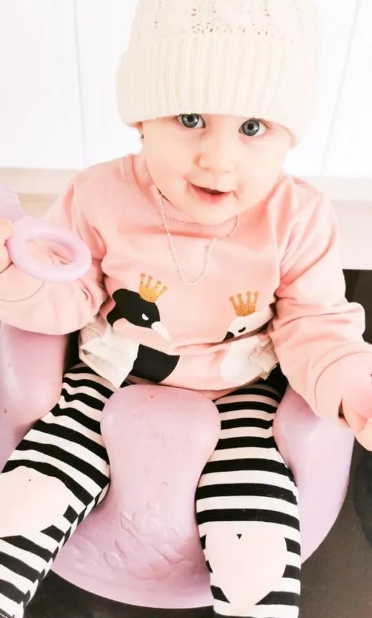 Kleinkind Baby Mädchen Outfit Set Schwan Print Tops + Hosen 2Pcs für Baby Mädchen Kleidung 9-12 Mona