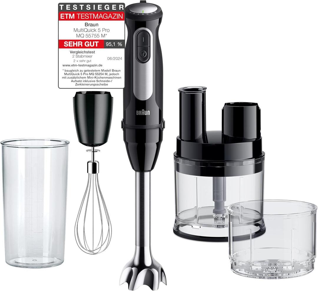 Braun MultiQuick 5 Pro MQ55755M, Stabmixer mit 25 Geschwindigkeitsstufen, Easy Click System Plus, 10