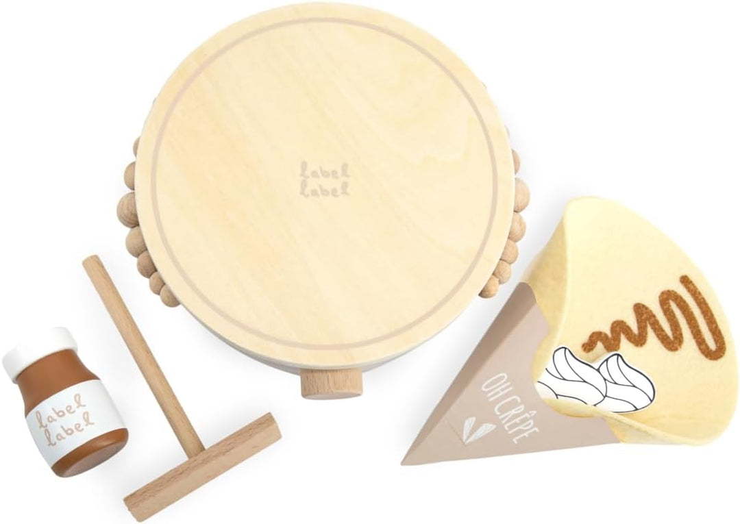Label Label Holz Crêpe-Macher, nougat, LLWT-34734