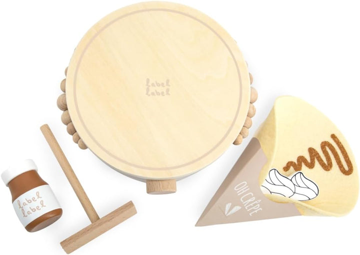 Label Label Holz Crêpe-Macher, nougat, LLWT-34734