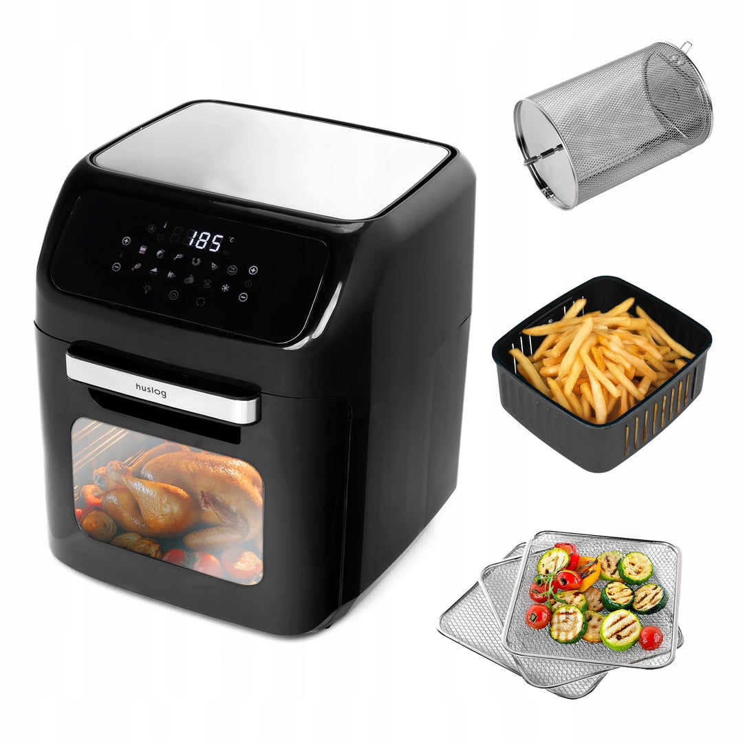 Airfryer Heissluftfritteuse 12L 1800W, Touchscreen, XXL, Zubehör, Fritteuse ohne Öl, Digital Screen,