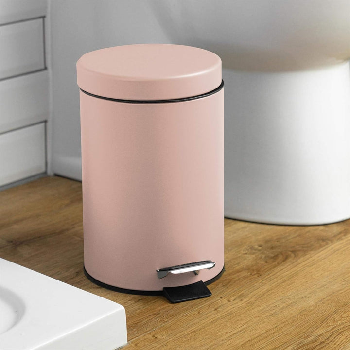 Harbour Housewares Runde Badezimmerpedalbehälter - 3L - Matt Pink, Matt Pink