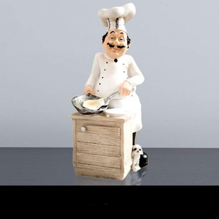 Healifty Krippe Handwerk Harz Koch Figuren Skulptur Miniatur Ornamente Weihnachten Küche Tischplatte