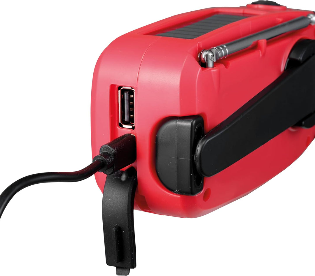 Notfall-Solarradio | NFS-2005 | Kurbel, Akku, USB, Taschenlampe, Powerbank, Outdoor, Camping, Klein,