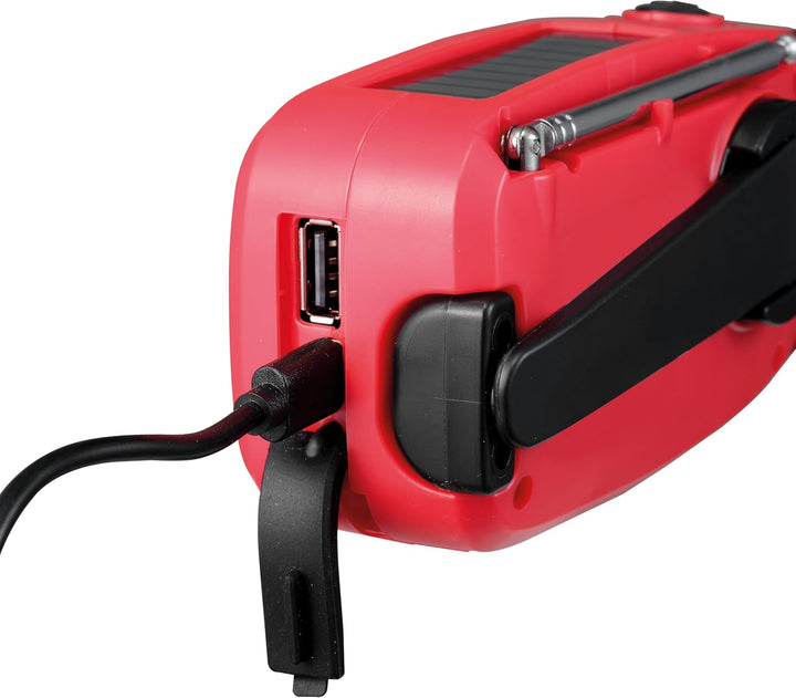 Notfall-Solarradio | NFS-2005 | Kurbel, Akku, USB, Taschenlampe, Powerbank, Outdoor, Camping, Klein,
