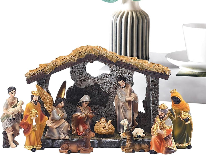 Generisch Christmas Nativity Set - Religious Holy Family Manger Scene, Christian Christmas Decoratio