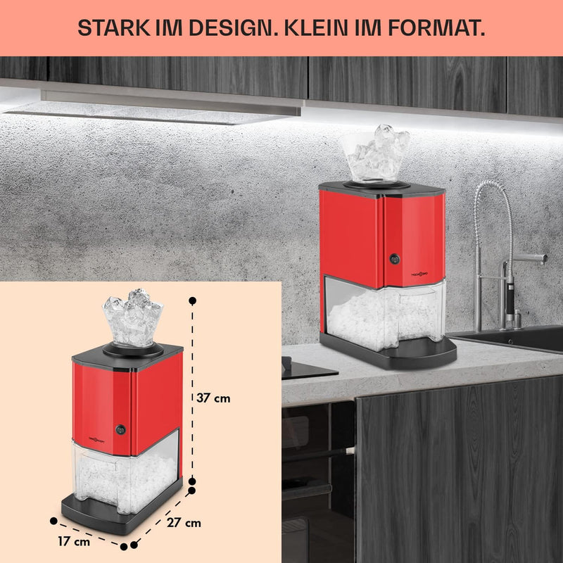 oneConcept Icebreaker - Ice Crusher, Eiscrusher, Eiszerkleinerer, 15 kg/h, 3,5 Liter (etwa 1,75 kg)
