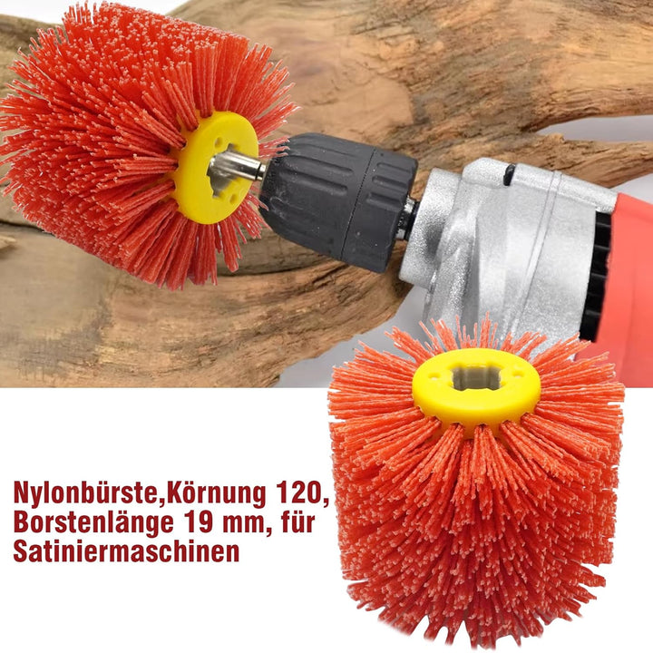 Nylonbürste, 120 Körnung 120x100mm Schleifbürste, für Satiniermaschinen, Holzbearbeitung und Metallp