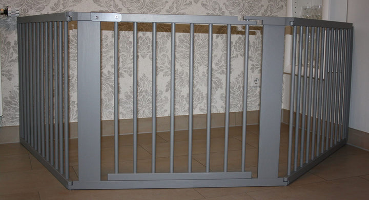 Schutzgitter Absperrgitter Türgitter Treppenschutzgitter 117 bis 363 cm grau (273cm), 273cm