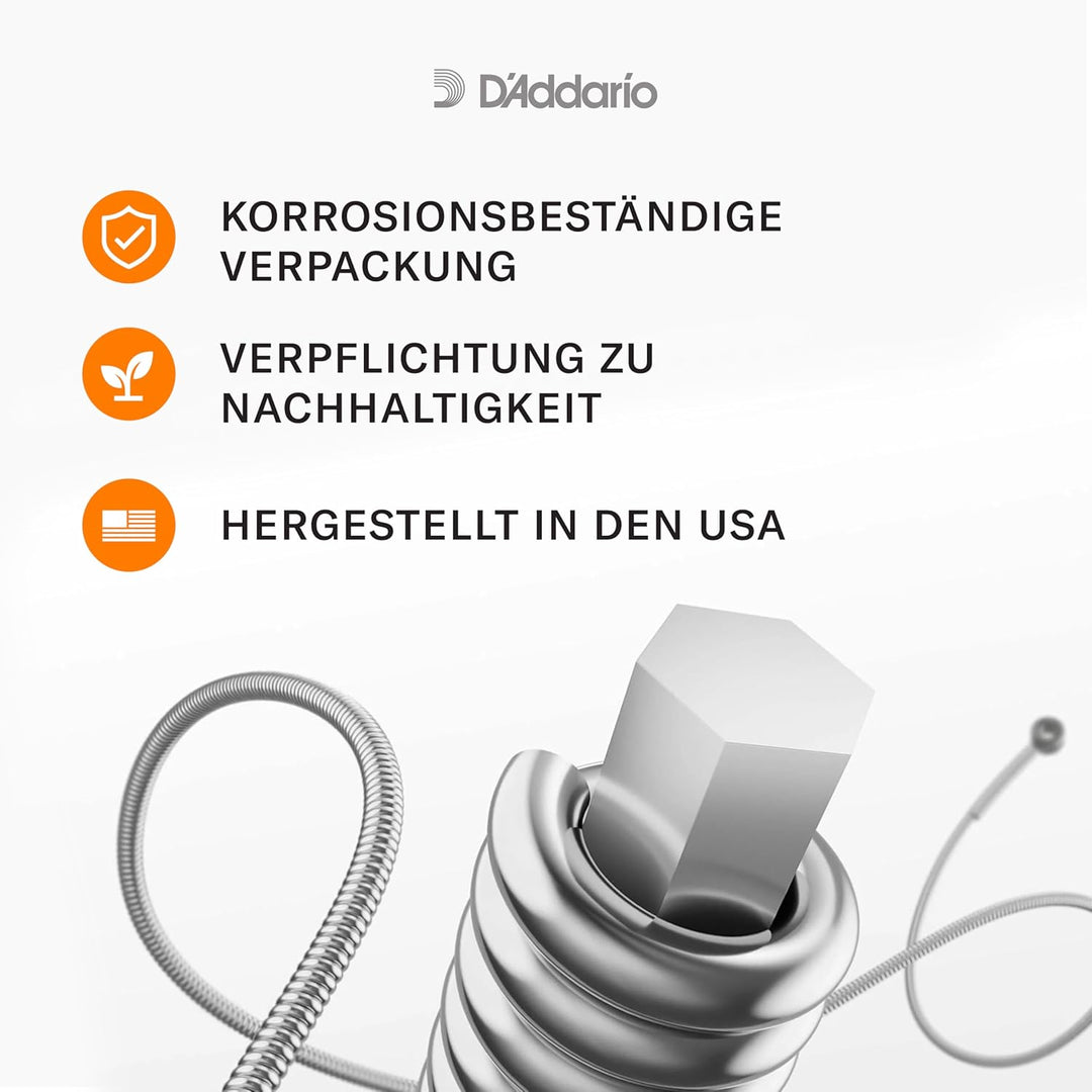 D'Addario E Bass Gitarrensaiten | Saiten E Bass | Bassgitarre Saiten | Saiten 12-Saiter E-Bass | DER