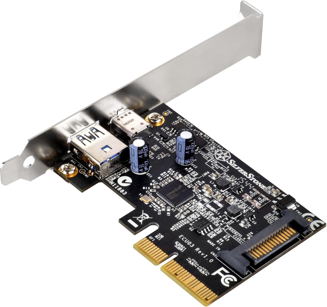 SilverStone SST-ECU03 - SST-ECU03 - PCI-E Erweiterungskarte 1x USB 3.1 Typ C, 1x USB 3.1 Typ A, 10Gb