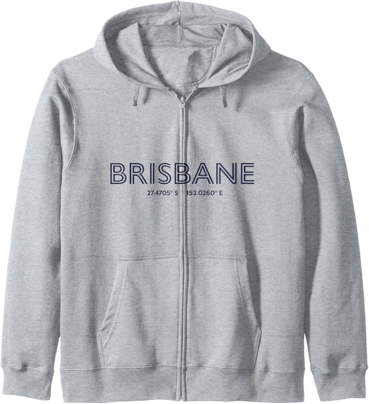 Australien Stadt Koordinaten - Brisbane Kapuzenjacke