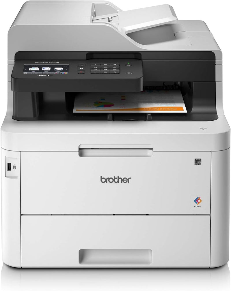 Brother MFC-L3770CDW Farbig Multifunktionsgerät (WLAN, USB 2.0, 512 MB, 800 MHz, 24 ppm, 430 W) weis