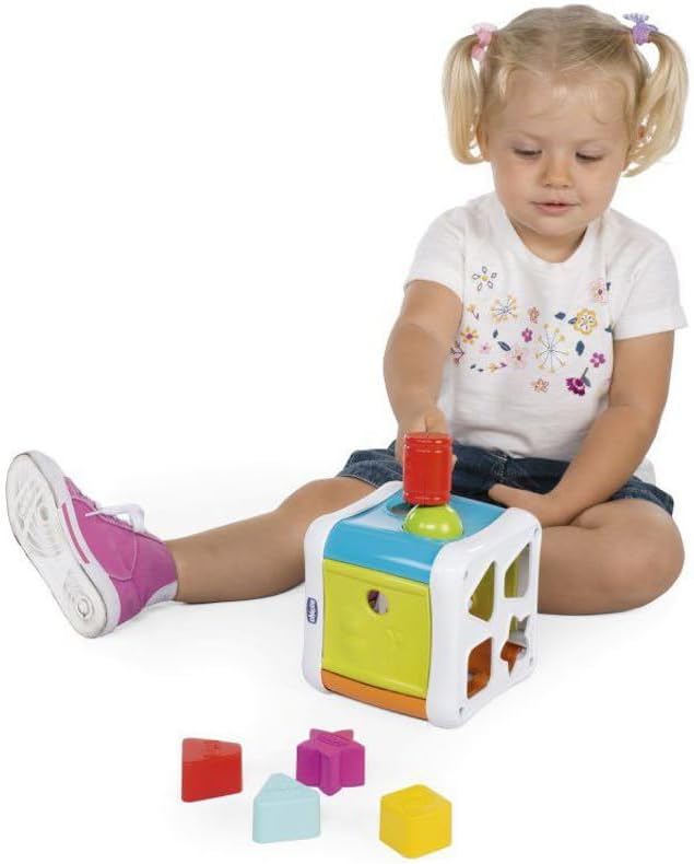Chicco 00009686000000 2 In 1 Sortier & Schlagwürfel, mehrfarbig
