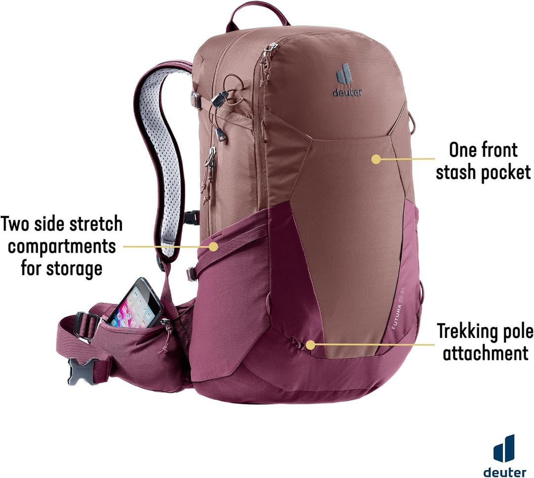 deuter Futura 25 SL Damen Wanderrucksack Ashrose-cassis 25 L, Ashrose-cassis 25 L