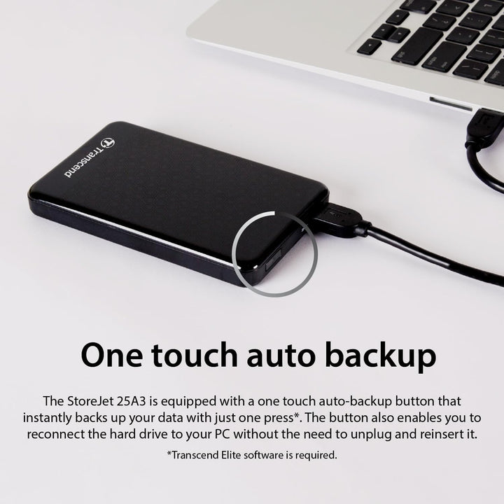 Transcend 1TB USB 3.1 Gen 1 SJ25A3K StoreJet 25A3K externe Festplatte TS1TSJ25A3K, 1TB