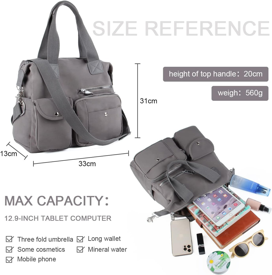 EVEOUT Damen Handtasche Multi Tasche Grosse Umhängetasche Hobo Taschen für Reise Arbeit Schule Campi