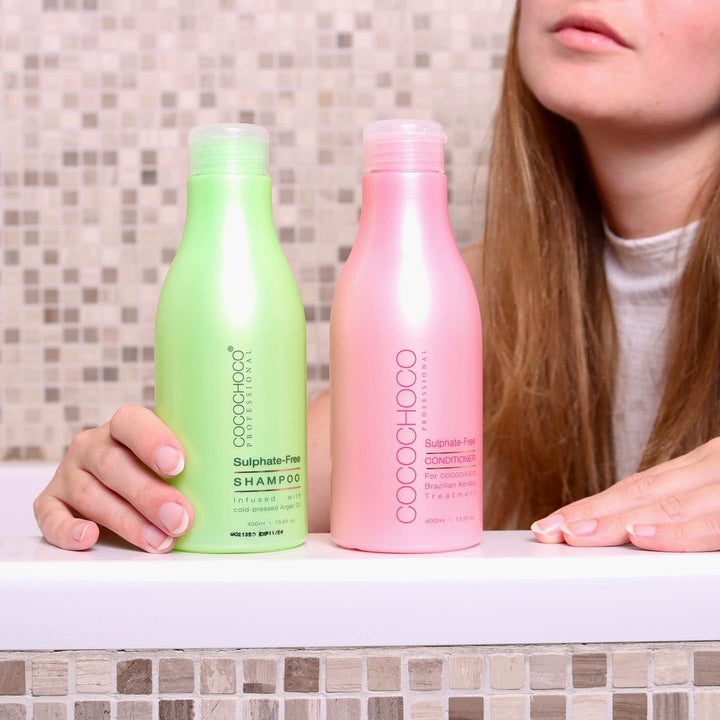 COCOCHOCO Professional Set Nach der Pflege - Sulfatfreies Shampoo 400 ml und Sulfatfreies Konditione