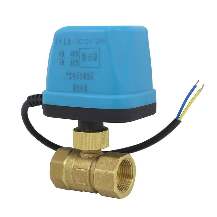 DC12v ~ 24v NC - 2 wege motorkugelhahn stromlos geschlossen zwei wege motorventil 1 Stück - 1/2 3/4