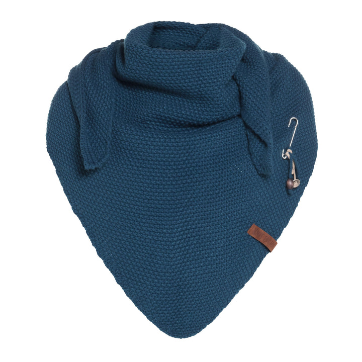 KNIT FACTORY - Dreiecksschal Coco - Damen Strickschal mit Wolle - Umschlagtuch für den Herbst und Wi