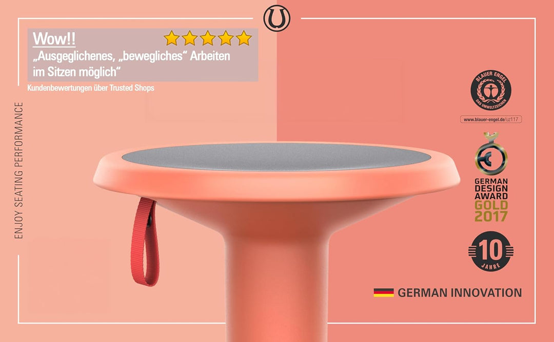 Interstuhl UPis1 - ergonomischer Sitzhocker mit Schwingeffekt - höhenverstellbar - Hocker mit rutsch