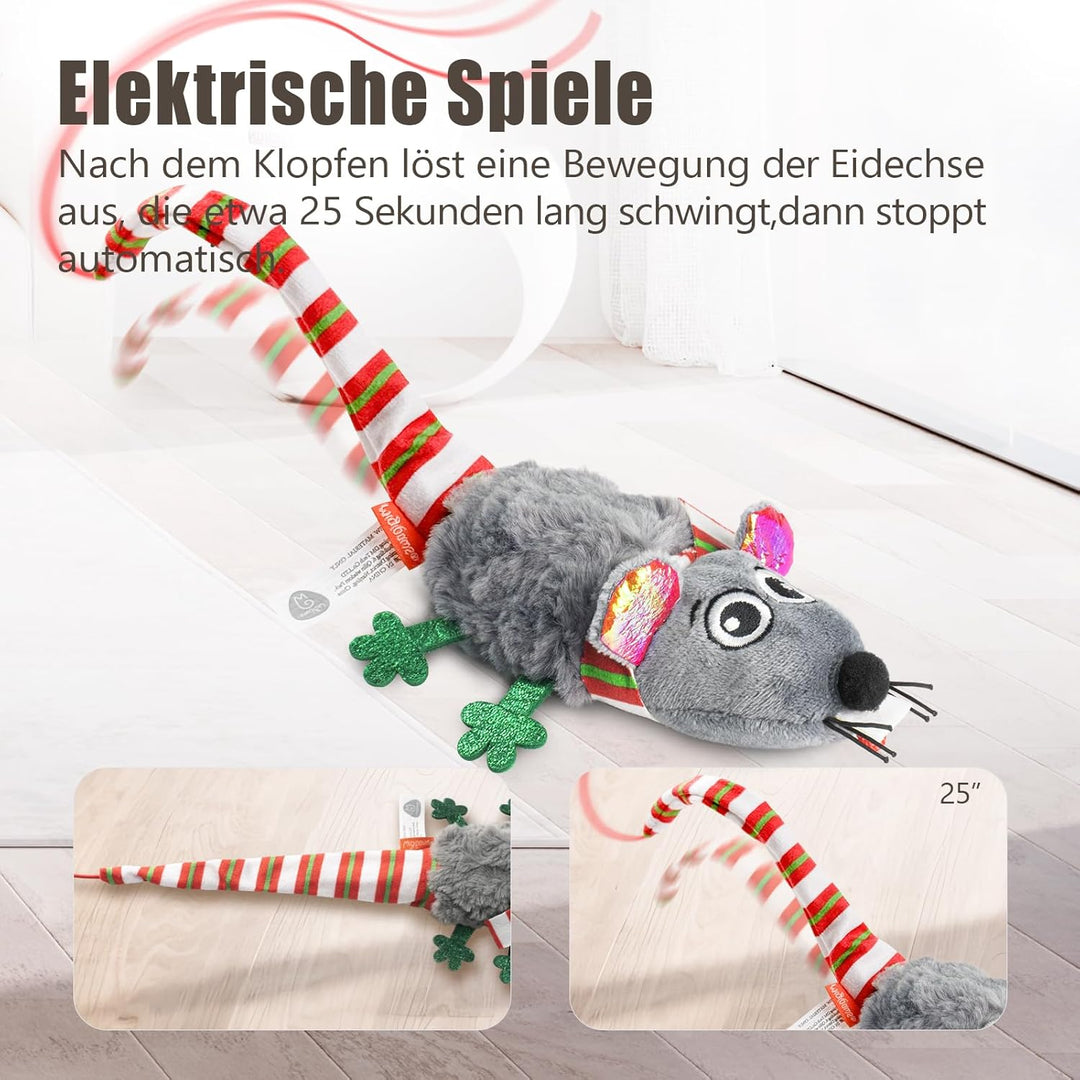 Migipaws Katzenspielzeug,elektrisch Maus-Spielzeug,berührungsaktiviertes Spielzeug mit wedelndem Sch